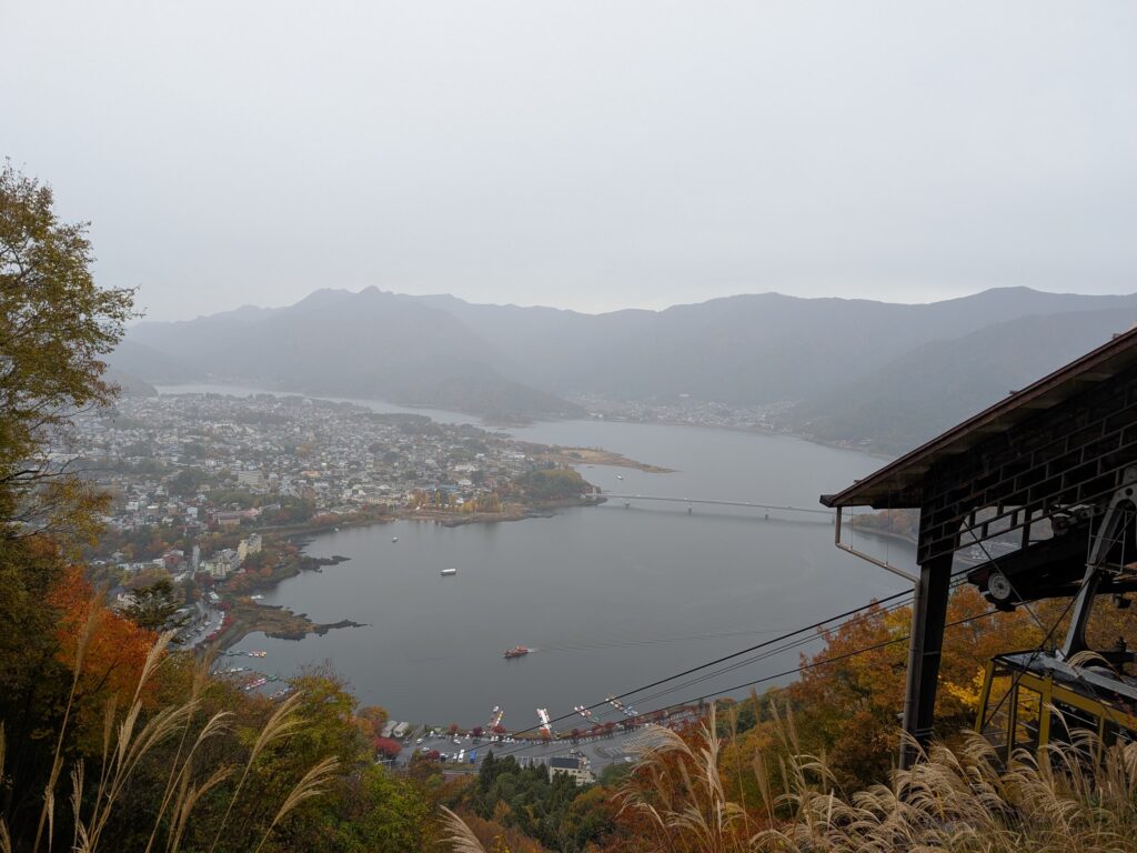 rainy view of fujikawaguchiko