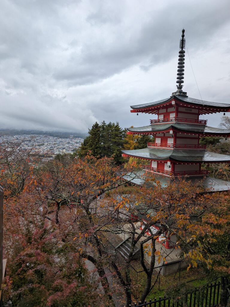 view of chureito pagoda