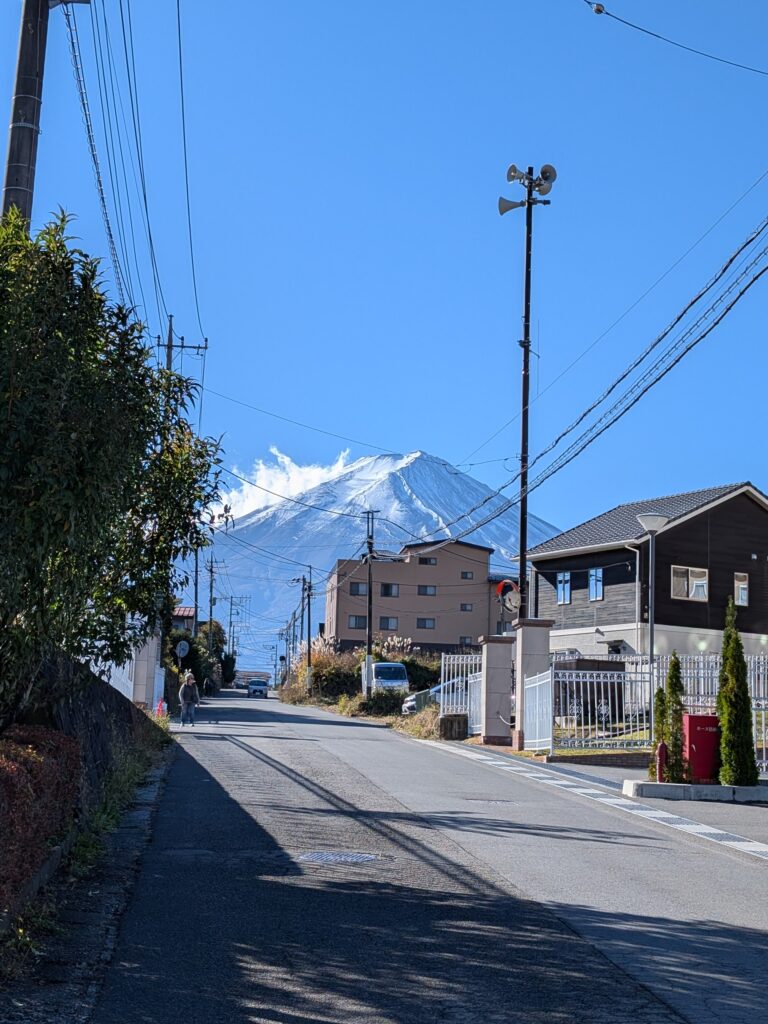 view of Mt.fuji from the street